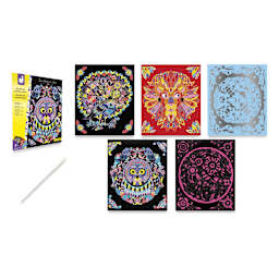 Janod Animal Mandalas Scratch Art Kit (out of packaging)