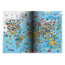 Omy Atlas Giant Coloring Poster (partially colored)