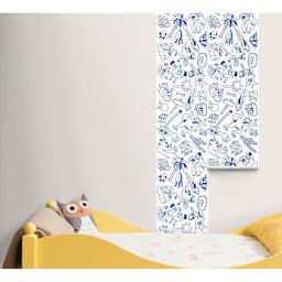 Omy Stick-It Adhesive Dinos Coloring Roll (applied to wall)