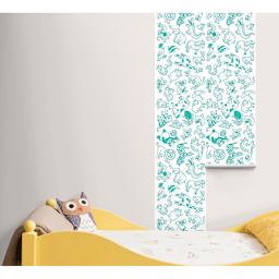 Omy Stick-It Adhesive Animals Coloring Roll (applied to wall)