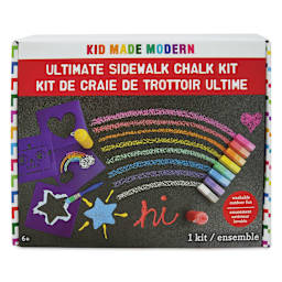 Kid Made Modern Ultimate Sidewalk Chalk Kit, front of the packaging. 