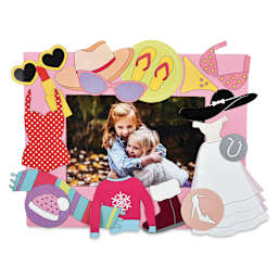 JackInTheBox 6-in-1 Activity Box Kit - Little Fashionista (example of finished frame)
