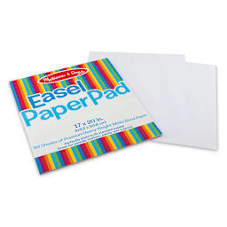 Melissa & Doug Easel Paper Pad - 17" x 20", Top-Bound, 50 Sheets (Easel Paper Pad shown with loose sheets)