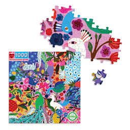 Eeboo Peacock Garden Puzzle Pieces with Box