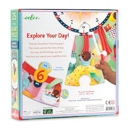 Eeboo Around the Clock 25 Piece Puzzle, back of packaging