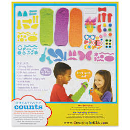 Creativity for Kids Make Your Own Sock Puppets - Back view of package
