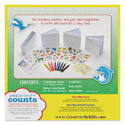 Creativity for Kids Create Your Own 3 Little Books, back of the packaging