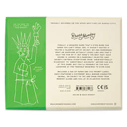 Brass Monkey Drawing From Memory Game, back of packaging