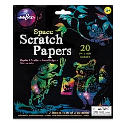 Eeboo Scratch Paper - Space (Front of packaging)
