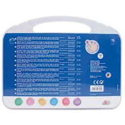 Milan Finger Paint Set - Set of 6, Metallic Colors, 100 ml, back of packaging