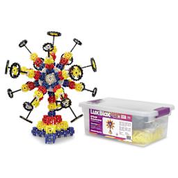 Lux Blox STEAM Accelerator: Introductory Set, constructed piece next to package