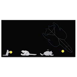 Origanimo Cats: Fold and Play Activity Book, cat with a ball