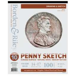 Borden & Riley No. 10 Penny Sketch Pad 14" x 17" 100 Sheets