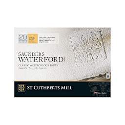 St Cuthberts Mill Saunders Waterford Watercolor Block, Rough, 20 in x 14 in, 20 Shts./Block