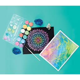 Chroma Blends Watercolor Paint Sets 12-Color Pearlescent Set with Brush