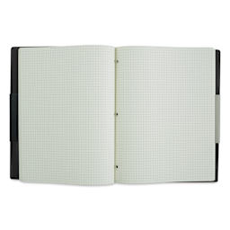 Moleskine Folio Pad with 3-holes - Gridded, 11" x 8-1/2", 96 Pages (open)