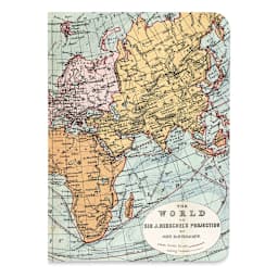 Cavallini Vintage Map Mini Notebook - blank page notebook