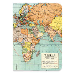 Cavallini Vintage Map Mini Notebook - grid page notebook