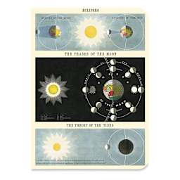 Cavallini Celestial Mini Notebook - Moon, cover