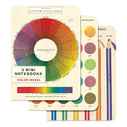 Cavallini Color Wheel Mini Notebooks, package of 3