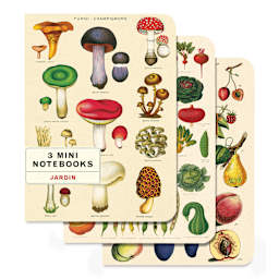 Cavallini Le Jardin Mini Notebooks, package of three