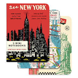 Cavallini Vintage New York Mini Notebooks, package of three