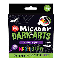 Neon Glow Crayons Pack 6-Crayon Set