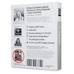 Polaroid i-Type Film - Right angled view of back of package
