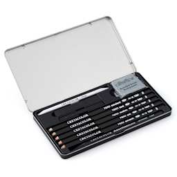 Deep Black Drawing 10-Piece Set 10-Piece Tin Box Set