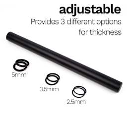 DAS Professional Rolling Pin Black - 3 Diameters: 2.5mm, 3.5mm & 5mm