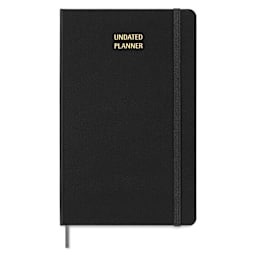 Moleskine Undated Weekly Planner - Black, 8-1/4" x 5", 208 Pages, front cover