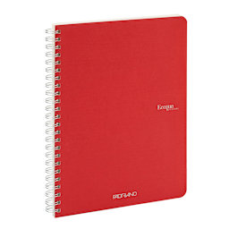 Fabriano Ecoqua Original Spiral-Bound Notebook, 5.8 in x 8.3 in, A5, Lined, 70 Sheets, Red