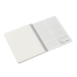 Fabriano Ecoqua Original Spiral-Bound Notebook, 5.8 in x 8.3 in, A5, Lined, 70 Sheets, Black