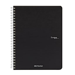 Fabriano Ecoqua Original Spiral-Bound Notebook, 5.8 in x 8.3 in, A5, Lined, 70 Sheets, Black