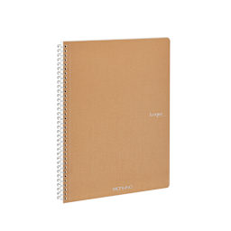 Fabriano Ecoqua Original Spiral-Bound Notebook, 8.3 in x 11.7 in, A4, Lined, 70 Sheets, Beige