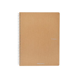 Fabriano Ecoqua Original Spiral-Bound Notebook, 8.3 in x 11.7 in, A4, Lined, 70 Sheets, Beige