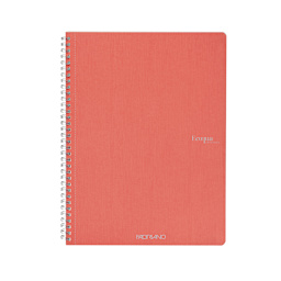 Fabriano Ecoqua Original Spiral-Bound Notebook, 8.3 in x 11.7 in, A4, Lined, 70 Sheets, Flamingo