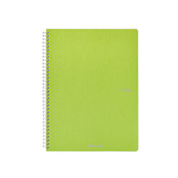 Fabriano Ecoqua Original Spiral-Bound Notebook, 8.3 in x 11.7 in, A4, Lined, 70 Sheets, Lime