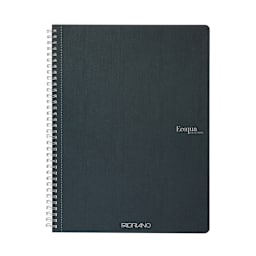 Fabriano Ecoqua Original Spiral-Bound Notebook, 8.3 in x 11.7 in, A4, Lined, 70 Sheets, Dark Green