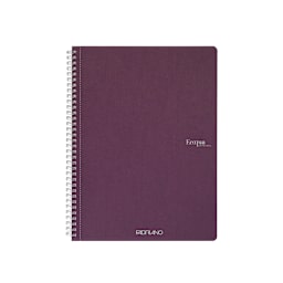 Fabriano Ecoqua Original Spiral-Bound Notebook, 8.3 in x 11.7 in, A4, Lined, 70 Sheets, Wine