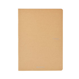 Fabriano Ecoqua Original Staple-Bound Notebook, 5.8 in x 8.3 in, A5, Dotted, 40 Sheets, Beige