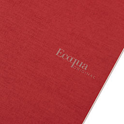 Fabriano Ecoqua Original Staple-Bound Notebook, 5.8 in x 8.3 in, A5, Dotted, 40 Sheets, Cherry