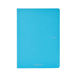 Fabriano Ecoqua Original Staple-Bound Notebook, 5.8 in x 8.3 in, A5, Dotted, 40 Sheets, Turquoise