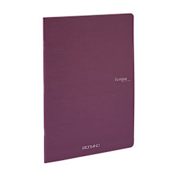 Fabriano Ecoqua Original Staple-Bound Notebook, 5.8 in x 8.3 in, A5, Dotted, 40 Sheets, Wine
