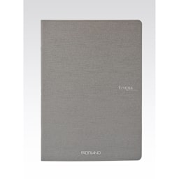 Fabriano Ecoqua Original Staple-Bound Notebook, 5.8 in x 8.3 in, A5, Graph, 40 Sheets, Grey