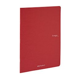 Fabriano Ecoqua Original Staple-Bound Notebook, 5.8 in x 8.3 in, A5, Graph, 40 Sheets, Cherry