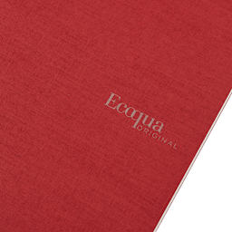 Fabriano Ecoqua Original Staple-Bound Notebook, 5.8 in x 8.3 in, A5, Graph, 40 Sheets, Cherry