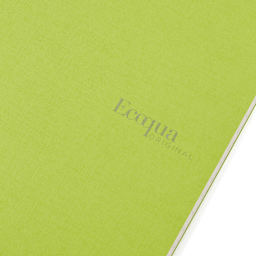 Fabriano Ecoqua Original Staple-Bound Notebook, 5.8 in x 8.3 in, A5, Graph, 40 Sheets, Lime
