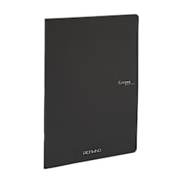 Fabriano Ecoqua Original Staple-Bound Notebook, 5.8 in x 8.3 in, A5, Graph, 40 Sheets, Black