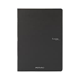Fabriano Ecoqua Original Staple-Bound Notebook, 5.8 in x 8.3 in, A5, Graph, 40 Sheets, Black